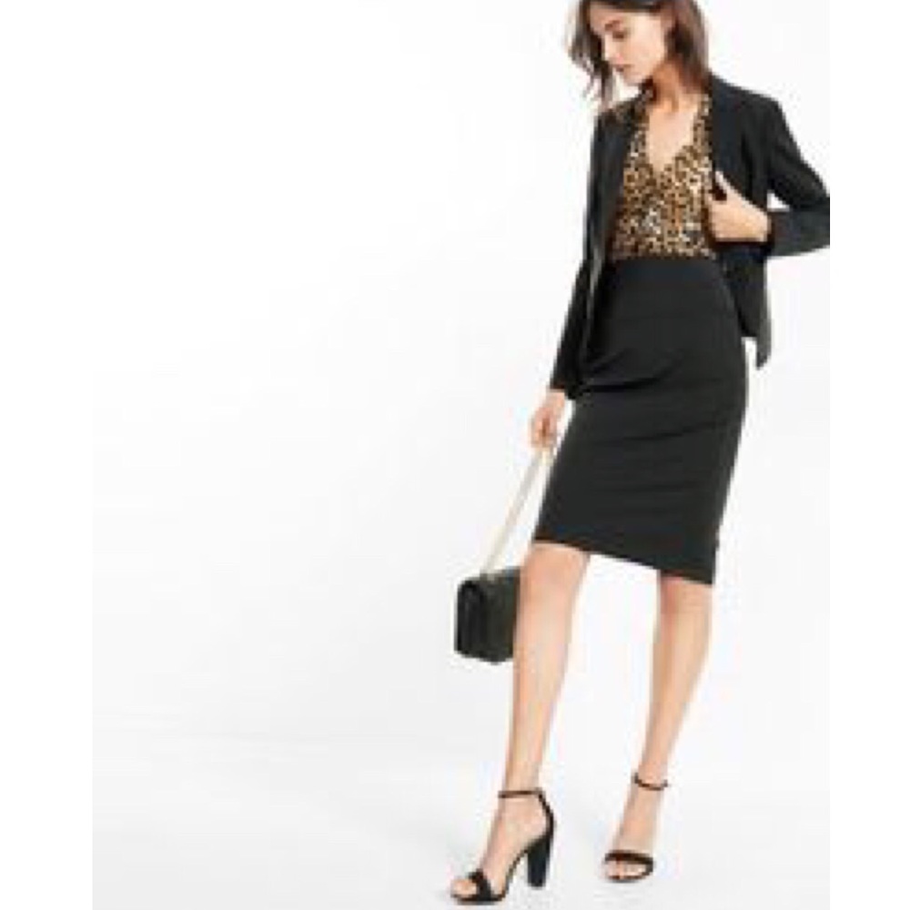 Express Lace-Up Back Pencil Skirt